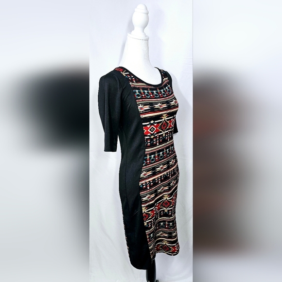 Large Annabelle USA Bodycon Dress – Tribal Print Panel - Picture 4 of 6